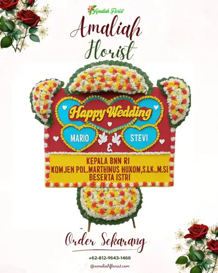 Papan Bunga Pernikahan Rufaer